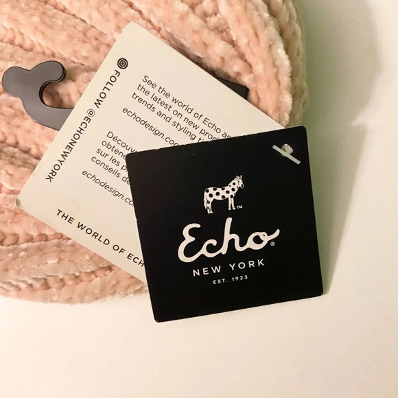 Echo New York Womans Ribbed Pom Pom  Hat Winter Polyester Hat With Tags - Picture 5 of 8